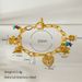 Women’s Jewelry Set Fashion Fashion Flower Love Multi Pendant Bracelet Personality Versatile Cuban Chain Gold Plated Stainless Steel Hand Jewelry_ipsvogv.com