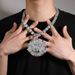 Exaggerated Boys Hip Hop Micro Set Zircon Metal Style Texture Colorful Disc Fashion Brand Necklace Jewelry_ipsvogv.com