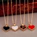 Heartfelt Love Peach Heart Necklace Clavicle Jewelry Gift With Personalized Chain Set_ipsvogv.com