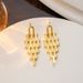 Geometric trapezoidal metal earrings for women's fashion, exaggerated personality, niche design, earrings, temperament,_ipsvogv.com