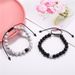 Fashion Retro Black Matte White Turquoise Braided Buddha Beads Set Bracelet Men's Adjustable Couple Bracelet_ipsvogv.com