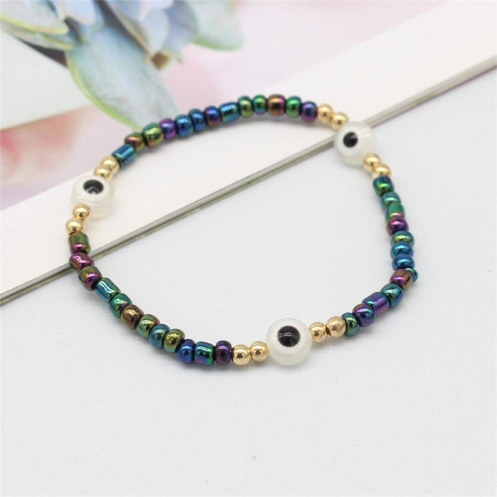 Yourun's New Devil's Eye Rice Bead Women's Bohemian Colored Beaded Bracelet Handmade_ipsvogv.com