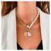 Jewelry Fashion Pearl Chain Splicing Necklace Retro Alloy Resin Pendant Necklace_ipsvogv.com