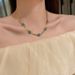INS Wind Gold Stainless Steel 5 Square Blue Malachite Necklace Colorless Minor Jewelry_ipsvogv.com