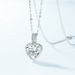 new Love High Carbon Diamond Pendant Female S925 Silver Claw Inlaid Flashing Colored Gem Clavicle Chain Light Luxury Fashion_ipsvogv.com