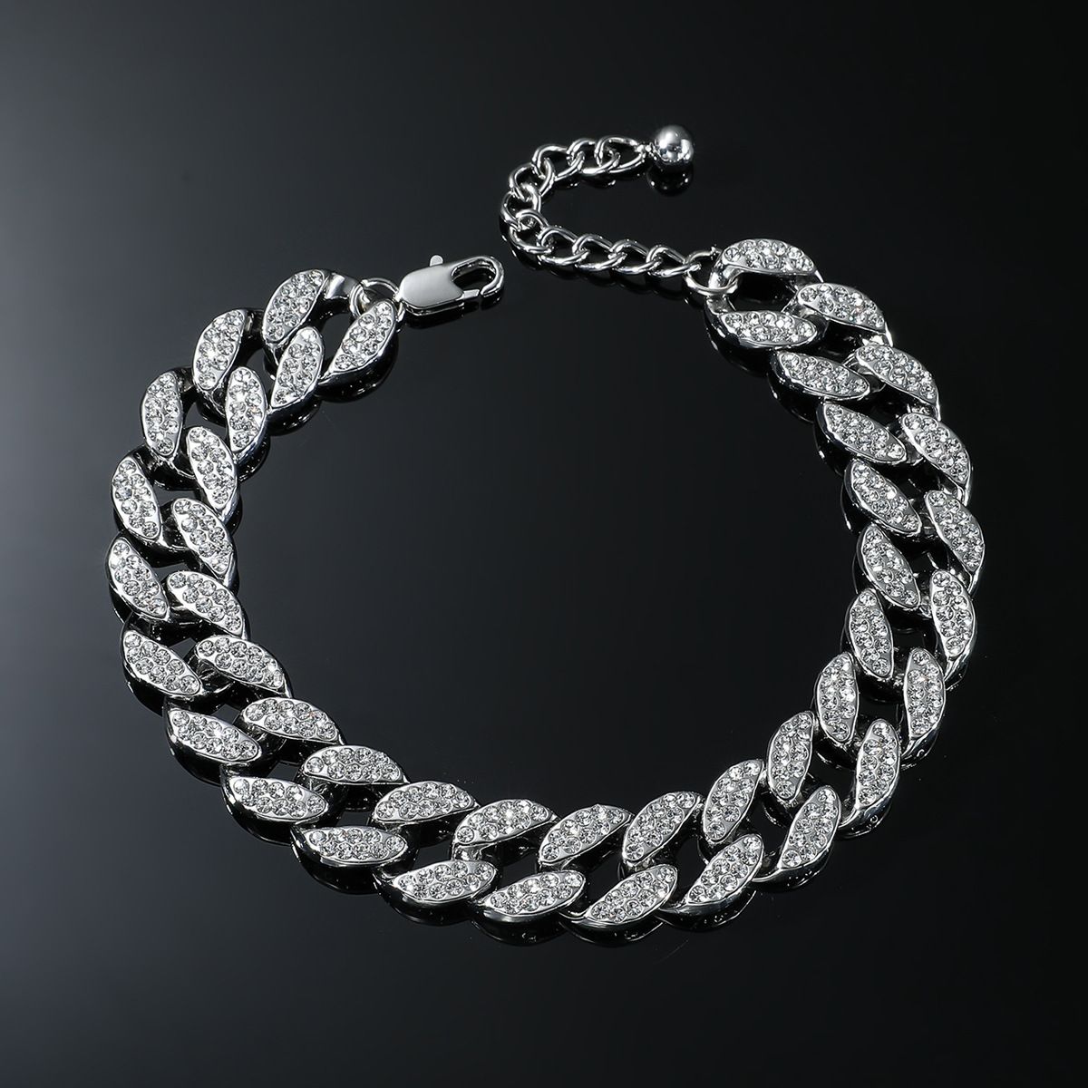 Hip Hop Full Cuban Chain Hiphop Men's Fashion Diamond Foot Punk Jewelry_ipsvogv.com