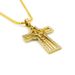 Hip Hop Men's Classic Jewelry Cross Pendant with Diamond Plated Gold Necklace_ipsvogv.com