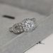 Classic Engagement Women's Diamond Ring Zircon Plated Platinum Ring_ipsvogv.com