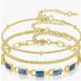 Women's Jewelry Brass Real Gold Electroplating Stacking Wear Three Layers Inlaid With Colored Zircon Light Luxury Ladies Bracelet_ipsvogv.com