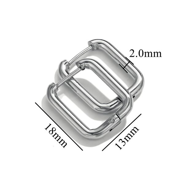 Titanium Steel Square Simple And Fashionable, Smooth Rectangular Earrings, DIY Ac, Waterproof, Vacuum Plated_ipsvogv.com