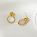 S925 Silver fashion inlaid white mother shell stud earrings female niche versatile electroplated gold plated light luxury earrings_ipsvogv.com