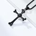 Titanium steel bone cross necklace niche personality neutral style wear accessories_ipsvogv.com
