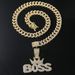 Hip Hop Exaggerated Crown Letter Pendant Cuban Nightclub Personalized Bounce Men's Necklace Accessories_ipsvogv.com