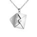 hot selling titanium steel envelope pendant necklace fashionable ladies titanium steel clavicle chain loveyou pendant can be opened_ipsvogv.com