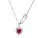 Personality needle cultivation ruby love light luxury necklace female niche temperament cold style clavicle chain_ipsvogv.com