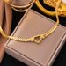2023 New Minimalist And Exquisite Versatile Love Necklace With A Niche Design, Titanium Steel Hollow Collarbone Chain_ipsvogv.com