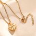 same Titanium Steel Necklace Women's Four Leaf Clover Love Color Plated Pendant High Sense Collar Chain Jewelry_ipsvogv.com