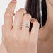 Pure Silver Female Star Weaving Mosonite Diamond Ring, One Carat Active Twisted Arm Women's Ring_ipsvogv.com