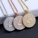 Men's Jewelry Zodiac Pendant Necklace With Cubic Zirconia Stones, Vintage Twist Chain, Elegant And Stylish Design Pendant Retro Twist Chain Necklace_ipsvogv.com