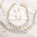 12028 Baroque Alloy Necklace Earrings Elegant, Fashionable, Versatile Bridal Dress Jewelry Set_ipsvogv.com