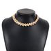 N11369 Baroque V-shaped Necklace Vintage Simple Metallic Clavicle Chain for Women_ipsvogv.com