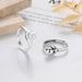 Yun Chaoxuan S Pure Silver Brushe Roun Ball Korean Version East Gate Light Luxury Ajustable Inex Finger Ring_ipsvogv.com