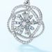 Christmas Snowflake Personality Winding Pendant Female S925 Silver Full Inlaid With Brilliant Colored Gemstone Clavicle Pendant Versatile_ipsvogv.com