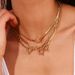 Women's Jewelry Fashion Simple Niche Blade Chain Pendant Stainless Steel Plated K Gold O Shaped NK Chain Spring Buckle Pendant Necklace_ipsvogv.com