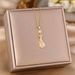 Fashionable Chinese Style Pipa Titanium Steel Necklace, Women's Micro Inlaid Zircon Instrument Shaped Pendant, Light_ipsvogv.com
