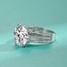 10 Carat Moissanite Female Ring High End Precision Version Silver Moissanite Crescent Eye Ring_ipsvogv.com