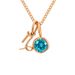 Women's Jewelry Three-dimensional Birthstone Pendant Necklace Twelve Zodiac Signs Colored Water Diamond Stainless Steel Gold-plated Necklace_ipsvogv.com