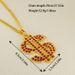 Hip Hop Fashion Dollar Sign Necklace With Zirconia Pendant, Christmas Party And Gift_ipsvogv.com