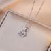 Necklace Women's Network Red Sweet Star Moon Zircon Geometry Small and Luxury New Design Sense Pendant Temperament Titanium Steel Necklace_ipsvogv.com