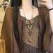 New Chinese Long Ceramic Bead Women's Ancient Zen Woven Necklace, Ethnic Style Versatile Collarbone Chain_ipsvogv.com
