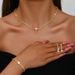 Fashion New Ins Niche Fashion Personality High End Sense All Match Claw Chain Necklace Earrings Bracelet Three Piece Set_ipsvogv.com