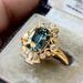 zircon Ring With Gold Plating And Irregular Sea Blue Inlaid Women's Jewelry_ipsvogv.com