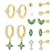 Earrings Niche Design Light Luxury Style Inlaid Zircon Eight Pointed Star High End Earrings Set_ipsvogv.com