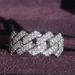 Hip Hop Personality Fried Dough Twists Ring Hollow out Full Set Zircon Women's Ring Luxury ins Fashion Index Ring r7675_ipsvogv.com