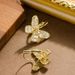 French Sweet Cute Little Fresh Diamond Studded Butterfly With Ear Buckles, Feminine Temperament, Simple And High-end_ipsvogv.com