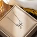 Bow Necklaces Simple, Luxurious And Niche Designs, Love Cat's Eye Stone Pendants For Women With Versatile Collarbone_ipsvogv.com
