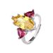 Baolaixing High End Jewelry Yellow Diamond Gradual Opening Trendy And Niche Design Fashion Index Finger Couple Ring_ipsvogv.com