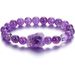 Fashion Amethyst Raw Elastic Bracelet, Irregular Natural Stone Energy Transfer Women's Bracelet_ipsvogv.com