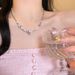 of 【 Collection 5023 People 】 Butterfly ! Knot Zircon Pearl Necklace Women's Summer Internet Celebrity Cool Spicy Girl 【 】_ipsvogv.com