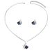 Korean Style Geometric Inlaid Crystal Ladies Necklace Set Versatile Niche Full Diamond Series Earrings Jewelry_ipsvogv.com