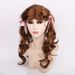 Children's Day Halloween Christmas girl performance cos princess brown hair braided long curly hair_ipsvogv.com