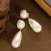 Silver Needle, Light Luxury, Simple, Extra Large, Brightness Pearl Earrings, Fashionable And High Grade Earrings For_ipsvogv.com