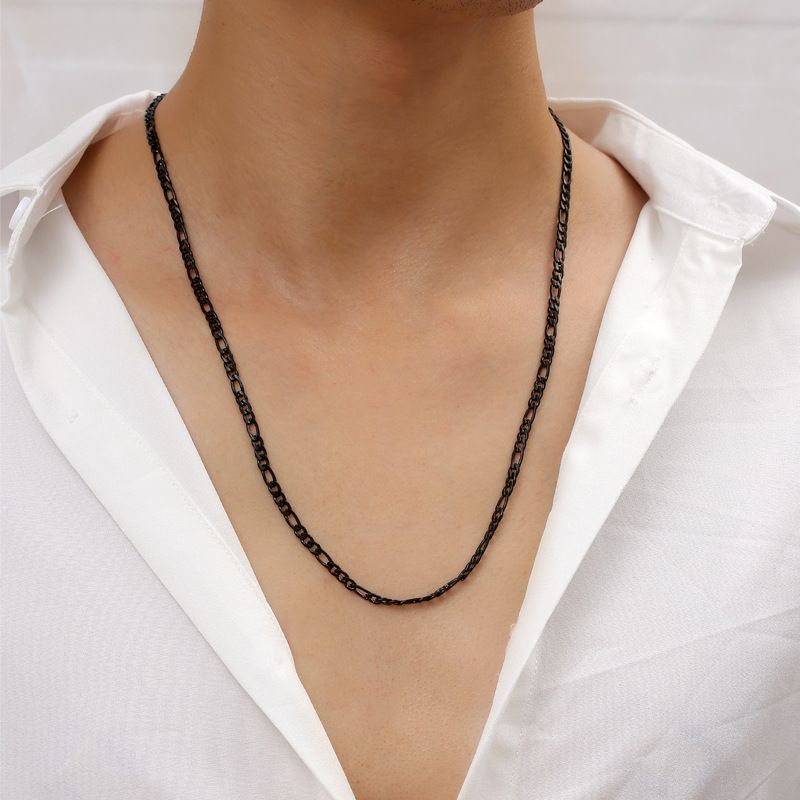 Simple Versatile Stainless Steel For Men And Couples, Colorfast Collarbone Chain Necklace_ipsvogv.com