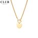 Heart shaped K real gold set of three pieces the beautiful necklace snake bone chain bracelet necklace earrings_ipsvogv.com