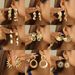 Fashion Design Metal Glossy Foldable Studs Drops Jewelry For Women Geometric Petal Earrings_ipsvogv.com