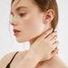 Internet celebrity fashion minimalist Mosang four claw earrings, female temperament niche, versatile pure silver earring_ipsvogv.com